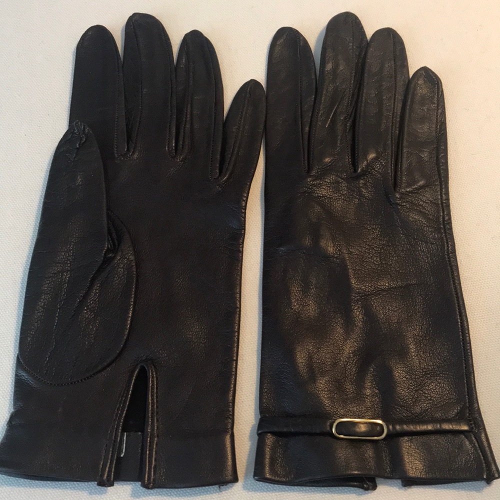 Vintage brown leather gloves unlined 7 1/2